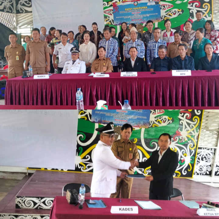 Sidang Paripurna Badan Permusyawaratan Desa (BPD) Kecamatan Bahau Hulu Desa Long Kemuat. Wujud Musya